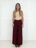 Burgundy Polished Perspective Wide Leg Pants-210 Other Bottoms- Simply Simpson's Boutique is a Women's Online Fashion Boutique Located in Jupiter, Florida