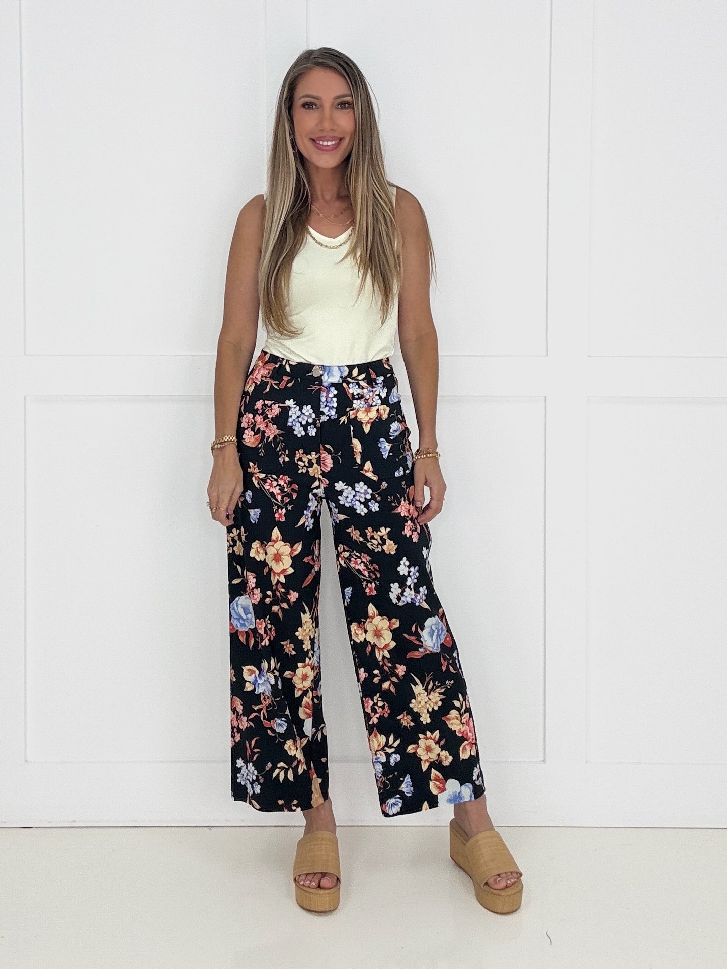 Midnight Blooms Pants-210 Other Bottoms- Simply Simpson's Boutique is a Women's Online Fashion Boutique Located in Jupiter, Florida