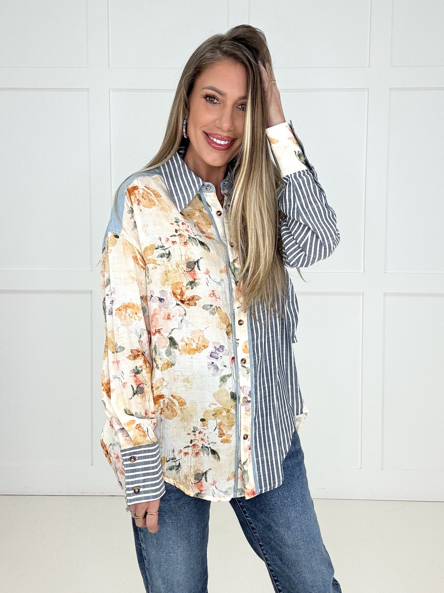 Willow & Woven Button Down-110 Long Sleeves- Simply Simpson's Boutique is a Women's Online Fashion Boutique Located in Jupiter, Florida