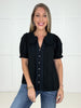 Black Swan Puff Sleeve Blouse-100 Short Sleeves- Simply Simpson's Boutique is a Women's Online Fashion Boutique Located in Jupiter, Florida