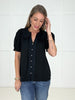 Black Swan Puff Sleeve Blouse-100 Short Sleeves- Simply Simpson's Boutique is a Women's Online Fashion Boutique Located in Jupiter, Florida