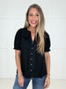 Black Swan Puff Sleeve Blouse-100 Short Sleeves- Simply Simpson's Boutique is a Women's Online Fashion Boutique Located in Jupiter, Florida