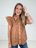 Cocoa Dot Darling Blouse-100 Short Sleeves- Simply Simpson's Boutique is a Women's Online Fashion Boutique Located in Jupiter, Florida