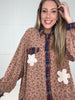 Flowers & Flannel Button Down-110 Long Sleeves- Simply Simpson's Boutique is a Women's Online Fashion Boutique Located in Jupiter, Florida