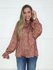 Spotted in Style Ruffle Satin Blouse-110 Long Sleeves- Simply Simpson's Boutique is a Women's Online Fashion Boutique Located in Jupiter, Florida