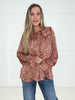 Spotted in Style Ruffle Satin Blouse-110 Long Sleeves- Simply Simpson's Boutique is a Women's Online Fashion Boutique Located in Jupiter, Florida