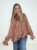Spotted in Style Ruffle Satin Blouse-110 Long Sleeves- Simply Simpson's Boutique is a Women's Online Fashion Boutique Located in Jupiter, Florida
