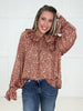 Spotted in Style Ruffle Satin Blouse-110 Long Sleeves- Simply Simpson's Boutique is a Women's Online Fashion Boutique Located in Jupiter, Florida