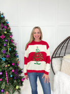 Stripe Christmas Tree Sweater-150 Sweaters- Simply Simpson's Boutique is a Women's Online Fashion Boutique Located in Jupiter, Florida