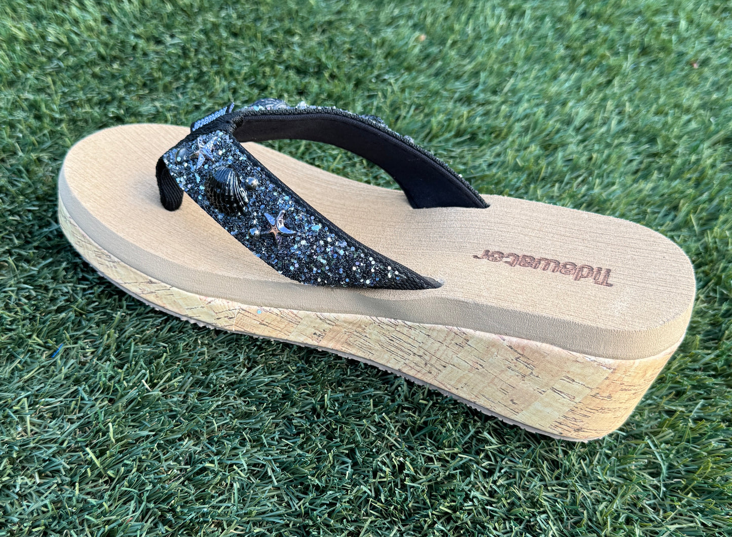 Shell Embellished Wedge Sandals Preorder-260 Shoes- Simply Simpson's Boutique is a Women's Online Fashion Boutique Located in Jupiter, Florida