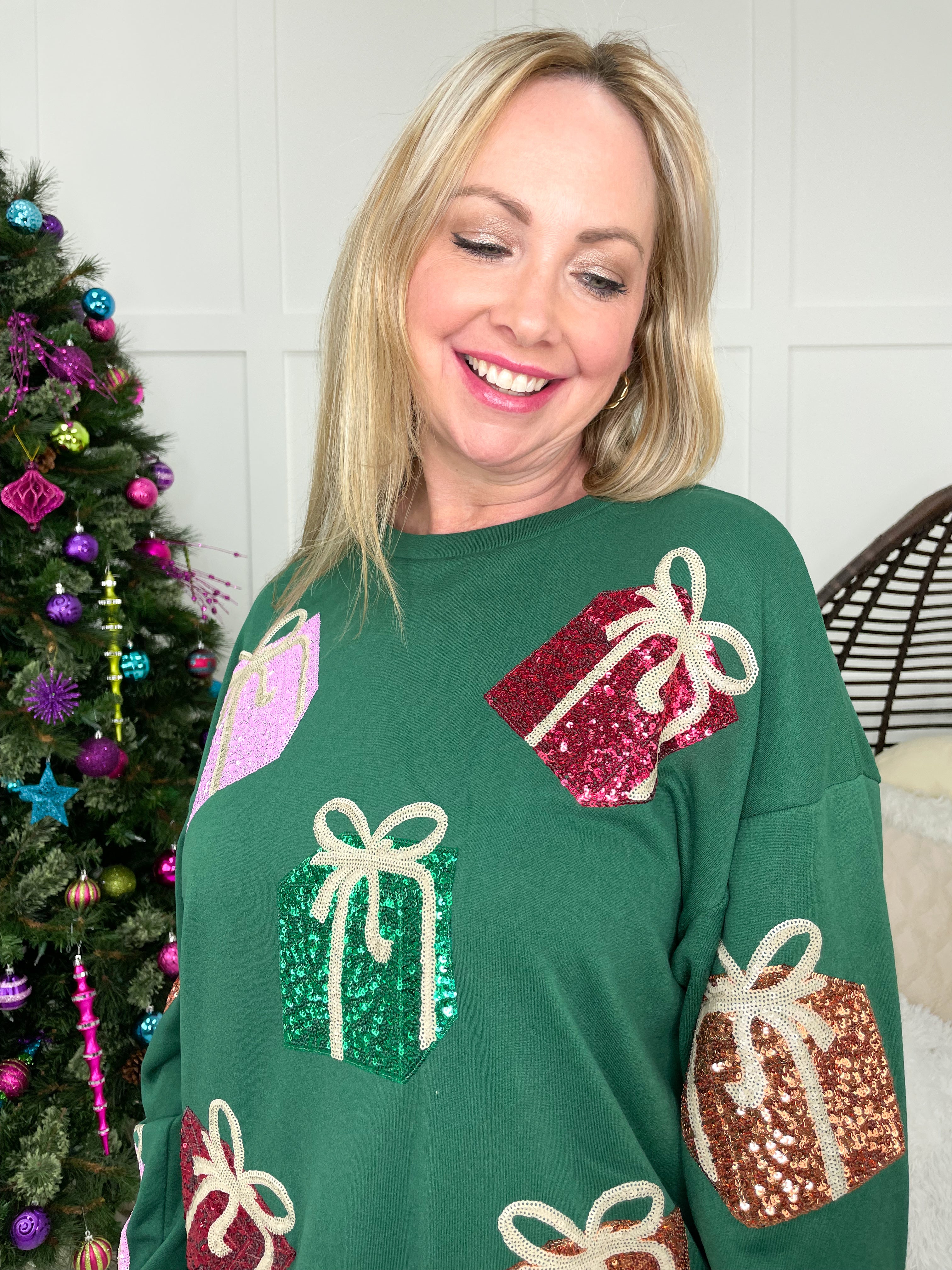 The Best Gift Sweatshirt-160 Sweatshirts- Simply Simpson's Boutique is a Women's Online Fashion Boutique Located in Jupiter, Florida