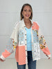 Pol Peach Wildflower Wishes Shacket-110 Long Sleeves- Simply Simpson's Boutique is a Women's Online Fashion Boutique Located in Jupiter, Florida