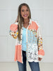 Pol Peach Wildflower Wishes Shacket-110 Long Sleeves- Simply Simpson's Boutique is a Women's Online Fashion Boutique Located in Jupiter, Florida