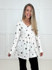 Ivory Written In The Stars Babydoll Top-110 Long Sleeves- Simply Simpson's Boutique is a Women's Online Fashion Boutique Located in Jupiter, Florida