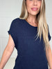 Navy Everyday Ease Knit Top-100 Short Sleeves- Simply Simpson's Boutique is a Women's Online Fashion Boutique Located in Jupiter, Florida