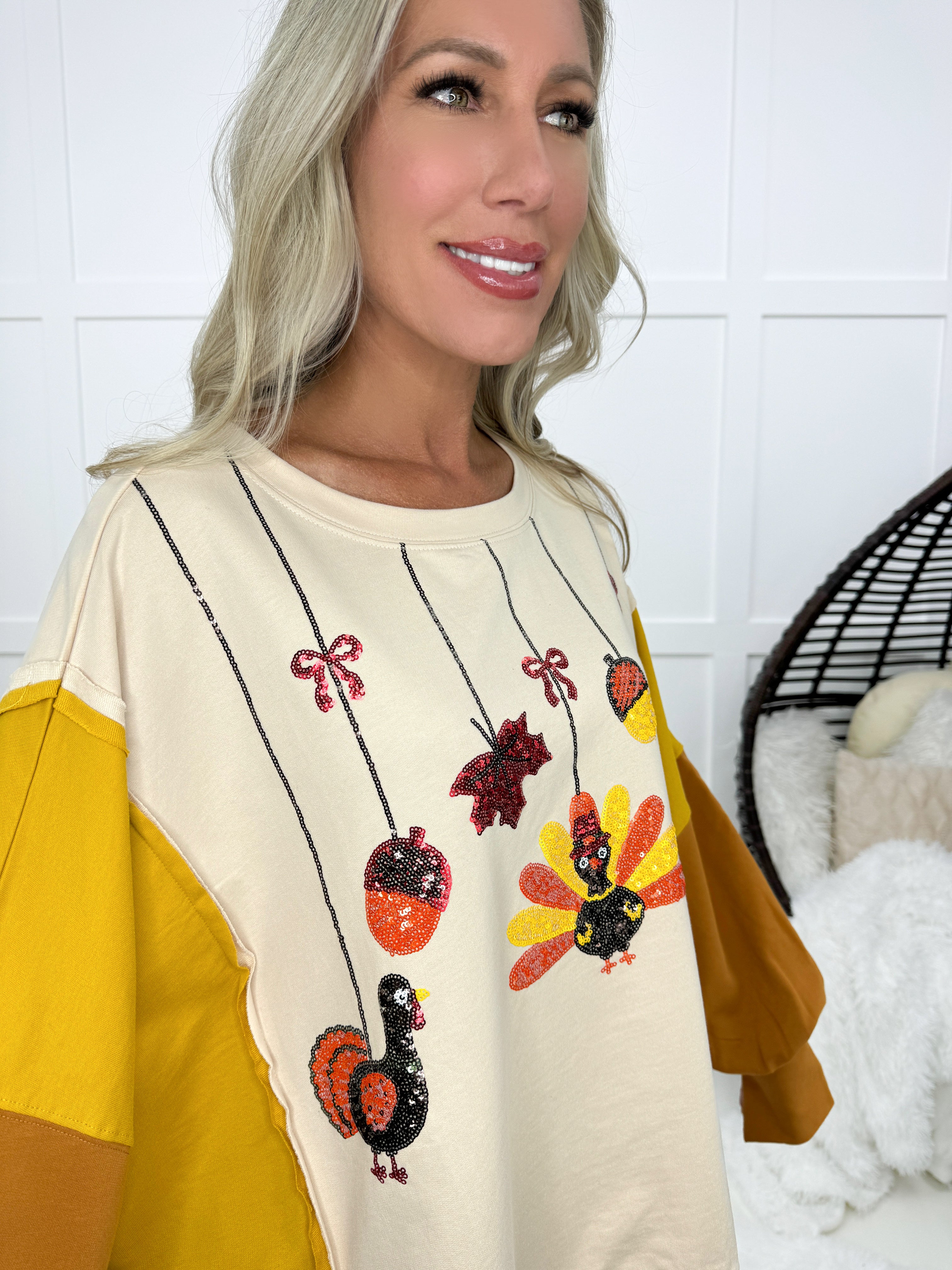 Turkey Festival Sweatshirt-150 Sweaters- Simply Simpson's Boutique is a Women's Online Fashion Boutique Located in Jupiter, Florida