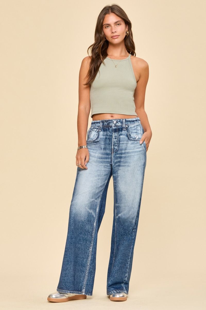 Dear Scarlett Classic Medium Wash Wide Leg Denim-210 Other Bottoms- Simply Simpson's Boutique is a Women's Online Fashion Boutique Located in Jupiter, Florida