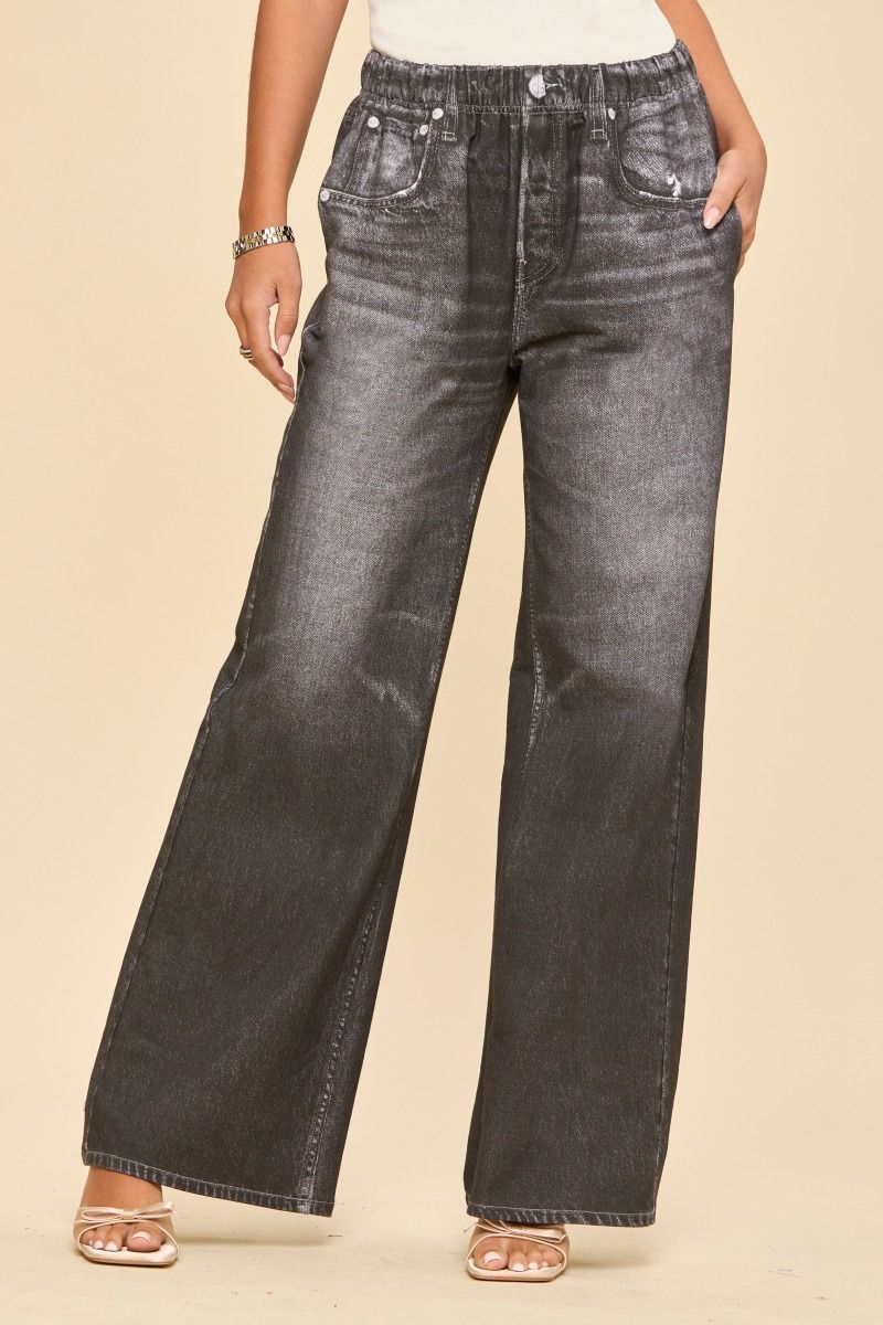 Dear Scarlett Charcoal Wide Leg Denim-210 Other Bottoms- Simply Simpson's Boutique is a Women's Online Fashion Boutique Located in Jupiter, Florida