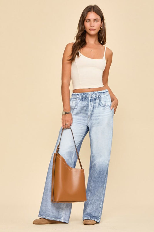 Dear Scarlett Light Wash Wide Leg Zenim-210 Other Bottoms- Simply Simpson's Boutique is a Women's Online Fashion Boutique Located in Jupiter, Florida