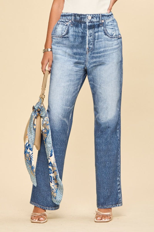 Dear Scarlett Classic Medium Wash Straight Leg Denim-210 Other Bottoms- Simply Simpson's Boutique is a Women's Online Fashion Boutique Located in Jupiter, Florida