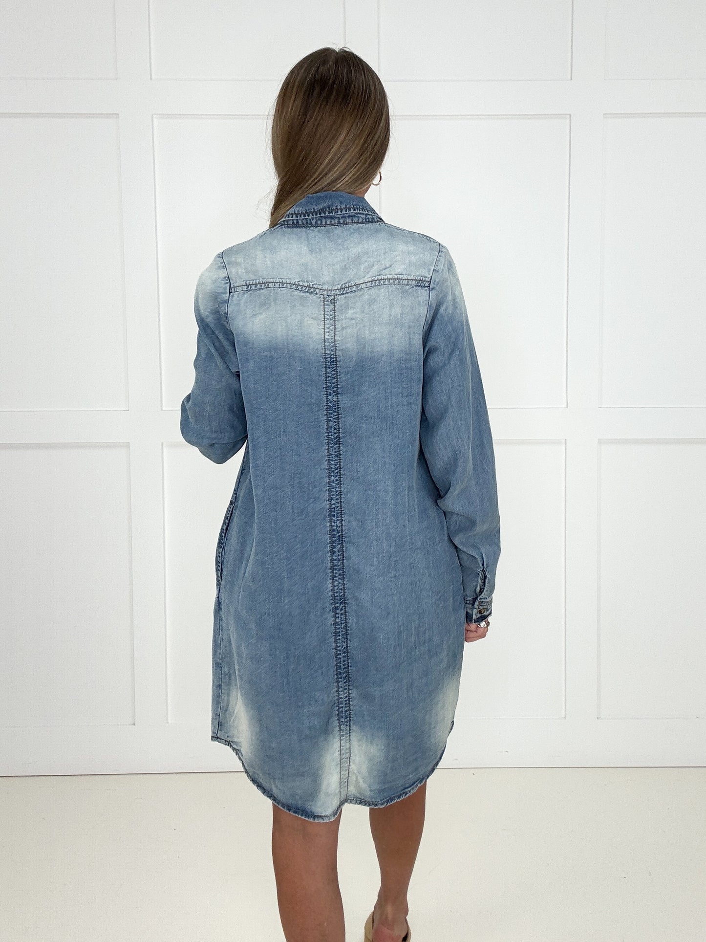 Downtown Denim Dress-240 Dresses- Simply Simpson's Boutique is a Women's Online Fashion Boutique Located in Jupiter, Florida