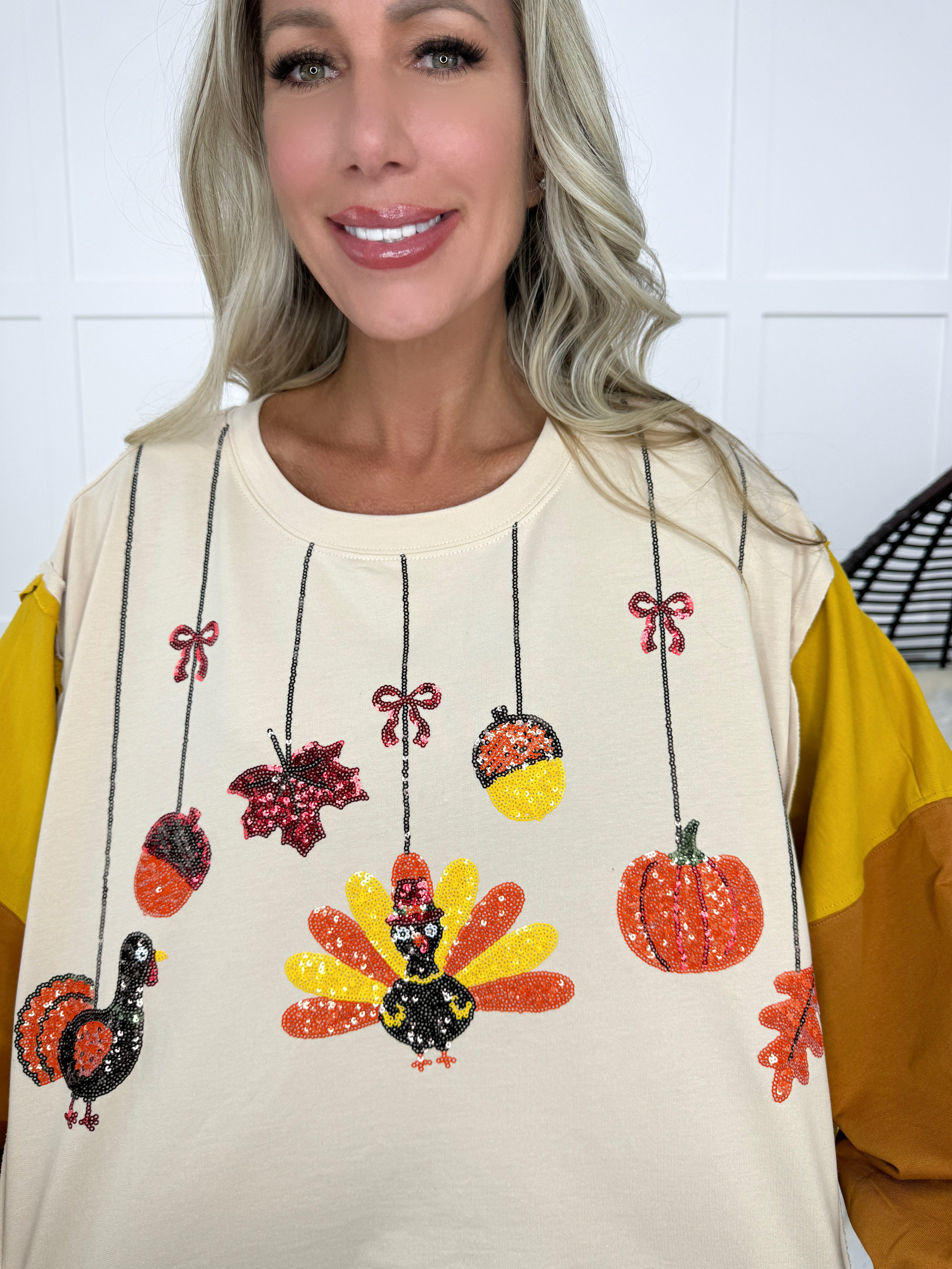 Turkey Festival Sweatshirt-150 Sweaters- Simply Simpson's Boutique is a Women's Online Fashion Boutique Located in Jupiter, Florida