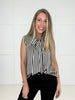 Black Preppy Perfection Blouse-100 Short Sleeves- Simply Simpson's Boutique is a Women's Online Fashion Boutique Located in Jupiter, Florida