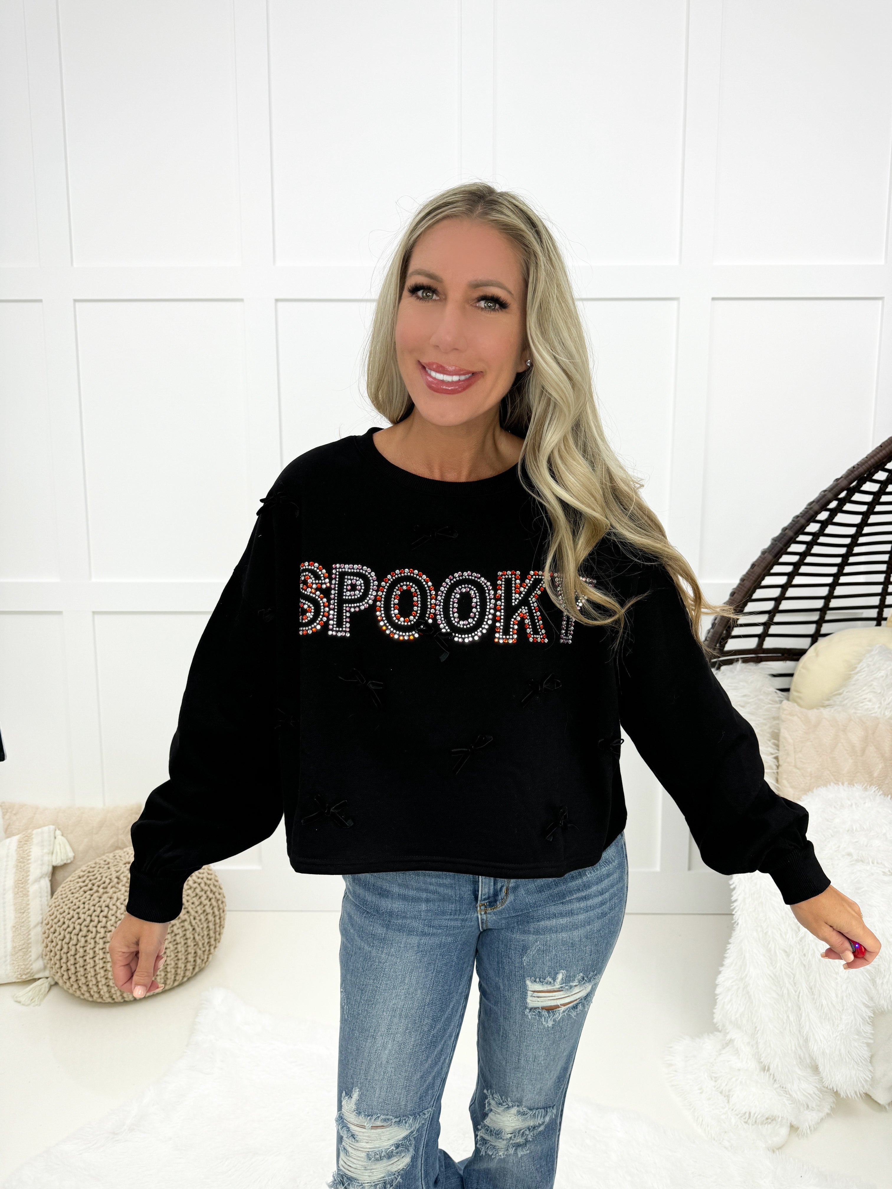 Spooky Sweatshirt-160 Sweatshirts- Simply Simpson's Boutique is a Women's Online Fashion Boutique Located in Jupiter, Florida