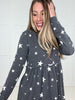 Charcoal Written In The Stars Babydoll Top-110 Long Sleeves- Simply Simpson's Boutique is a Women's Online Fashion Boutique Located in Jupiter, Florida