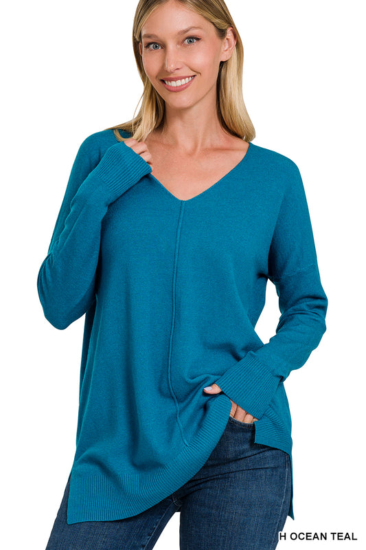 Viscose Front Seam Sweater-150 Sweaters- Simply Simpson's Boutique is a Women's Online Fashion Boutique Located in Jupiter, Florida
