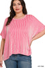 Ribbed Striped Oversized Short Sleeve Top-100 Short Sleeves- Simply Simpson's Boutique is a Women's Online Fashion Boutique Located in Jupiter, Florida