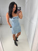 Raven Light Wash Denim Zip Up Dress