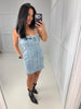 Raven Light Wash Denim Zip Up Dress