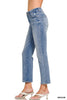 Medium Washed Cropped Straight Leg