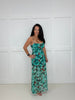 Teal Presley Mesh Floral Print Dress