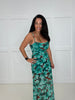 Teal Presley Mesh Floral Print Dress
