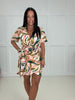 Tropical Waves Wrap Dress