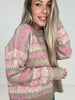 Pink Passion Fair Isle Sweater-150 Sweaters- Simply Simpson's Boutique is a Women's Online Fashion Boutique Located in Jupiter, Florida