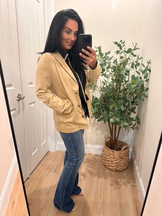 Erica Suede Blazer- Simply Simpson's Boutique is a Women's Online Fashion Boutique Located in Jupiter, Florida