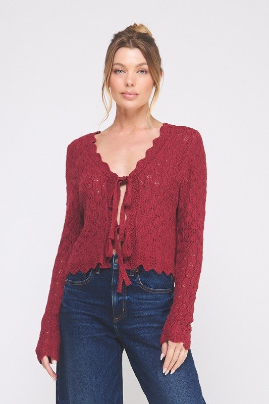 Wine Stella Cardigan- Simply Simpson's Boutique is a Women's Online Fashion Boutique Located in Jupiter, Florida
