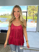 Cowboy Glam Fringe Tank-120 Sleeveless- Simply Simpson's Boutique is a Women's Online Fashion Boutique Located in Jupiter, Florida