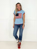 Blue American Babe Knit Top-100 Short Sleeves- Simply Simpson's Boutique is a Women's Online Fashion Boutique Located in Jupiter, Florida