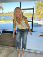Judy Blue Almost Home Cropped Wide Leg Jeans-200 Jeans- Simply Simpson's Boutique is a Women's Online Fashion Boutique Located in Jupiter, Florida