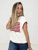 White American Babe Knit Top-100 Short Sleeves- Simply Simpson's Boutique is a Women's Online Fashion Boutique Located in Jupiter, Florida
