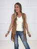 Camel Desert Dusk Fringe Vest-120 Sleeveless- Simply Simpson's Boutique is a Women's Online Fashion Boutique Located in Jupiter, Florida