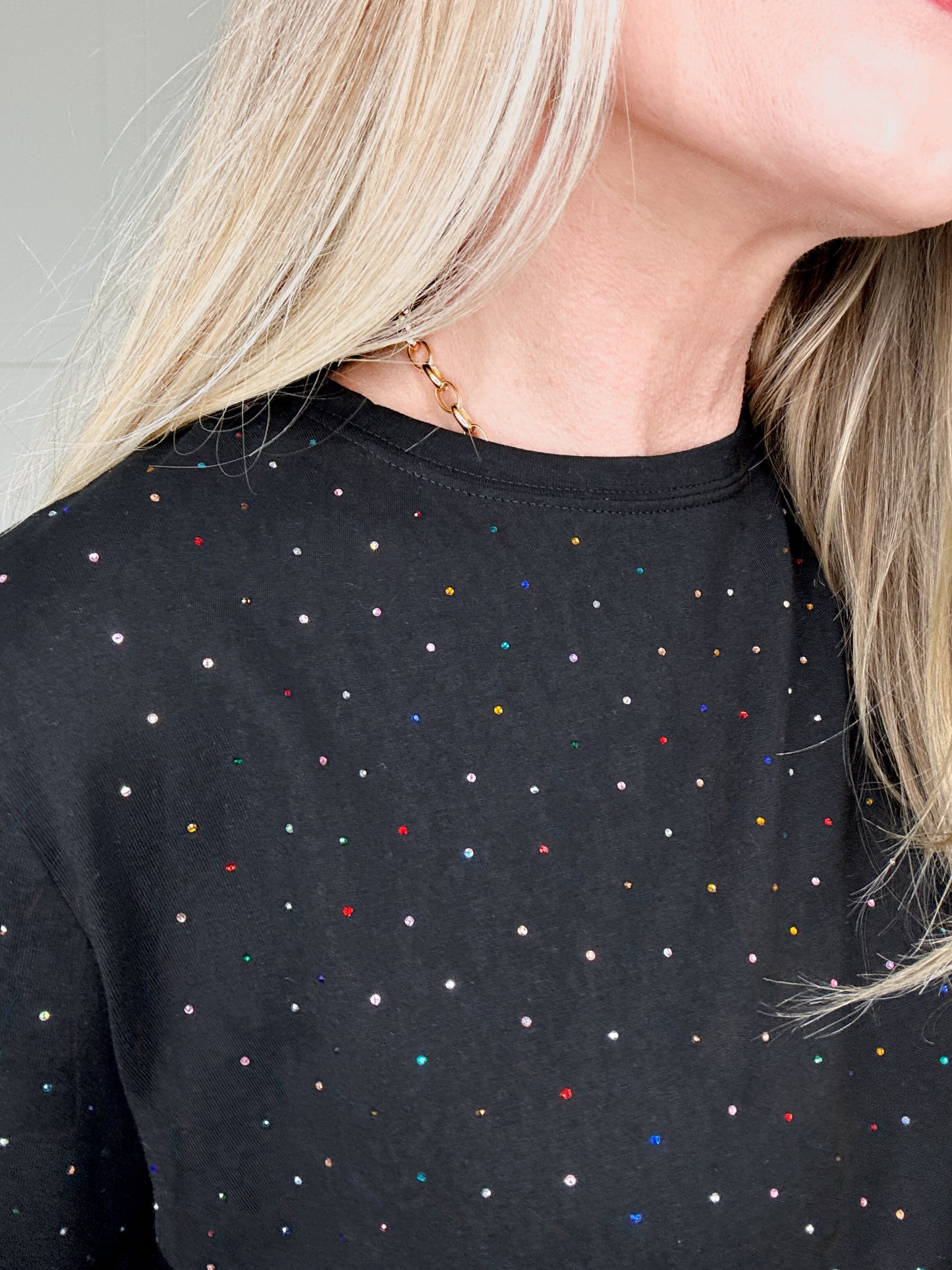 Remy Rhinestone Embellished Top-100 Short Sleeves- Simply Simpson's Boutique is a Women's Online Fashion Boutique Located in Jupiter, Florida