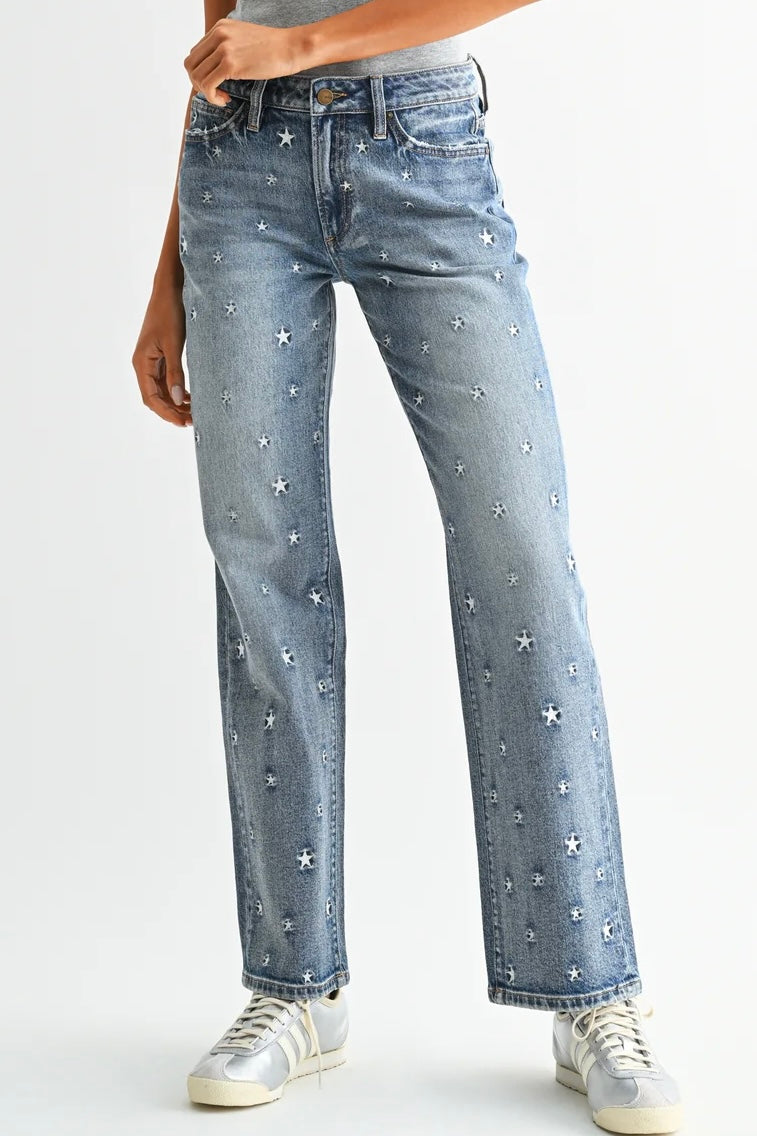Mica Starstruck Straight Leg Jeans