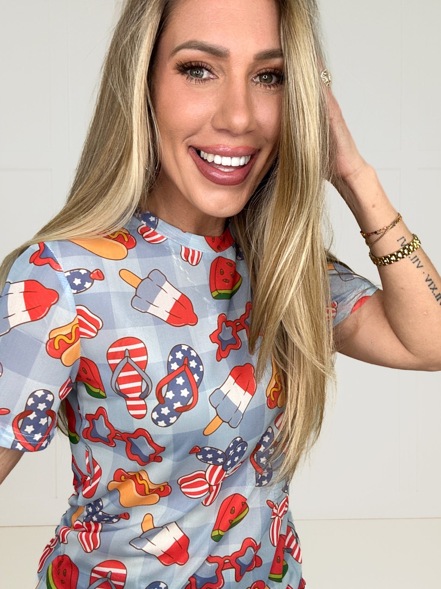 Hot Dog Summer Mesh Top