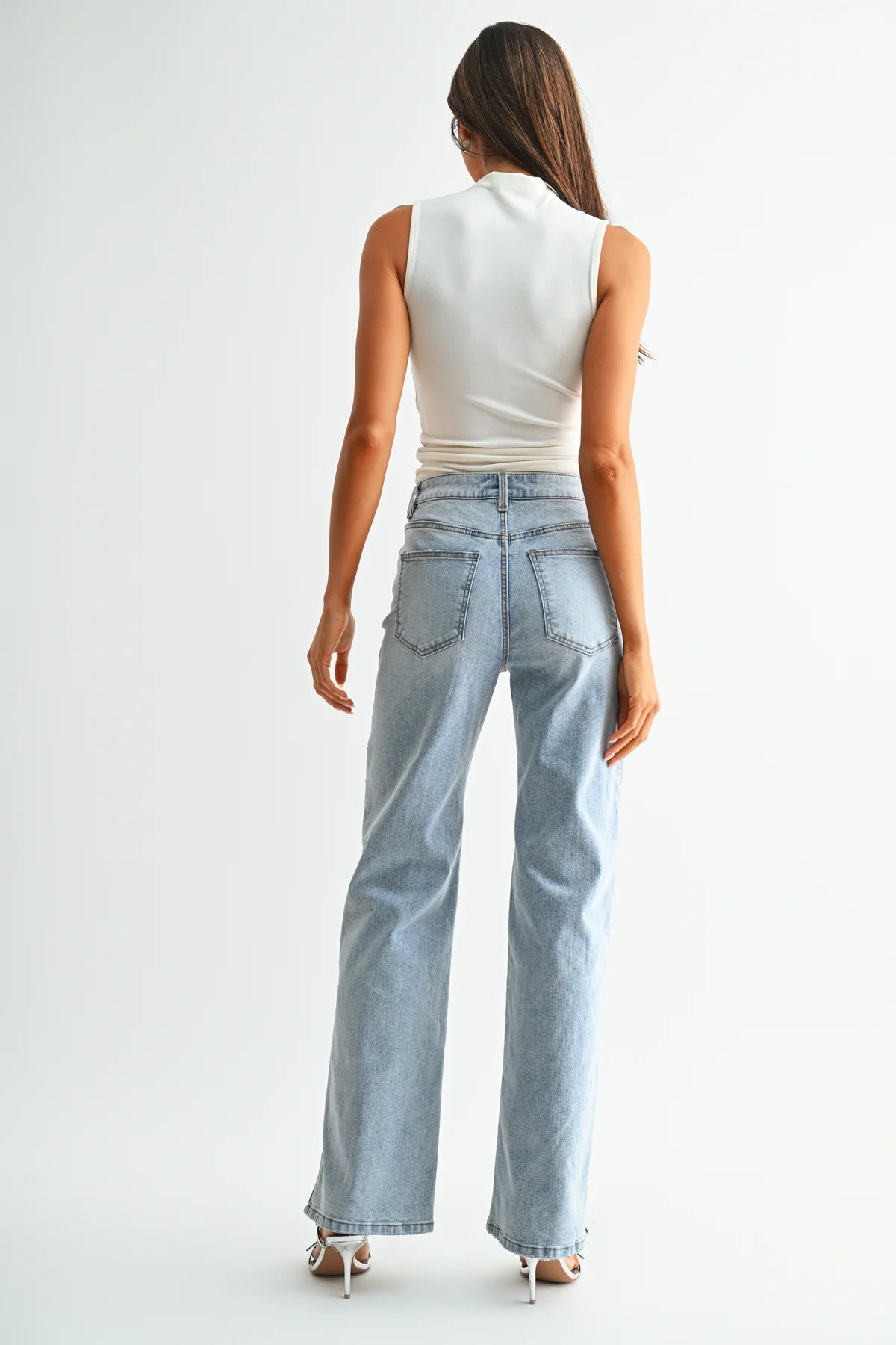 Mica Pearl Perfection Wide Leg Jeans