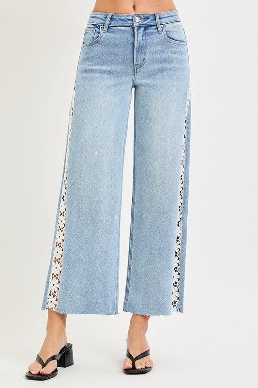 Risen Daisy Darling Wide Leg Jeans-200 Jeans- Simply Simpson's Boutique is a Women's Online Fashion Boutique Located in Jupiter, Florida